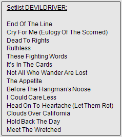 Setlist DevilDriver